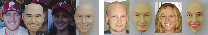 Sample of bald heads
